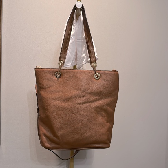 Michael Kors raven Brown Leather Tote Bag with crossbody EUC - Picture 6 of 16
